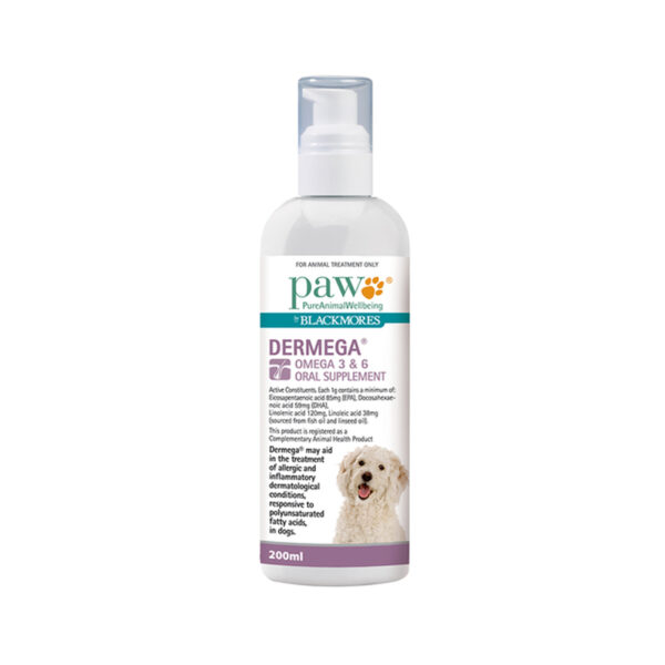 PAW Dermega Omega 3 & 6 Oral Supplement 200ml