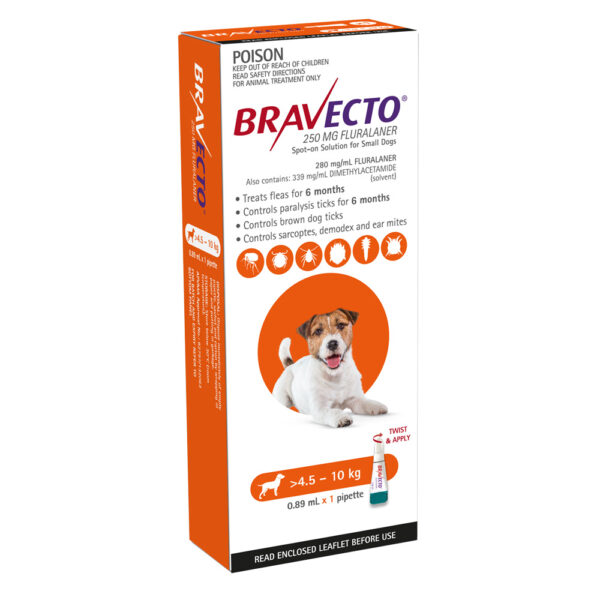 Bravecto Orange Spot-On for Small Dogs - Single